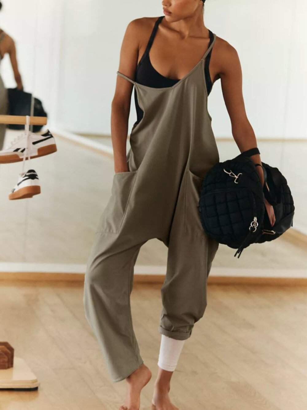 FP Movement Free People Hot Shot Onesie XS Sea Grass Green Jumpsuit